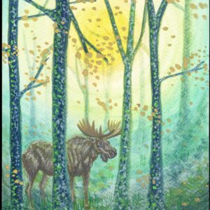 Majestic Moose — Hand-Embellished Fine Art Print