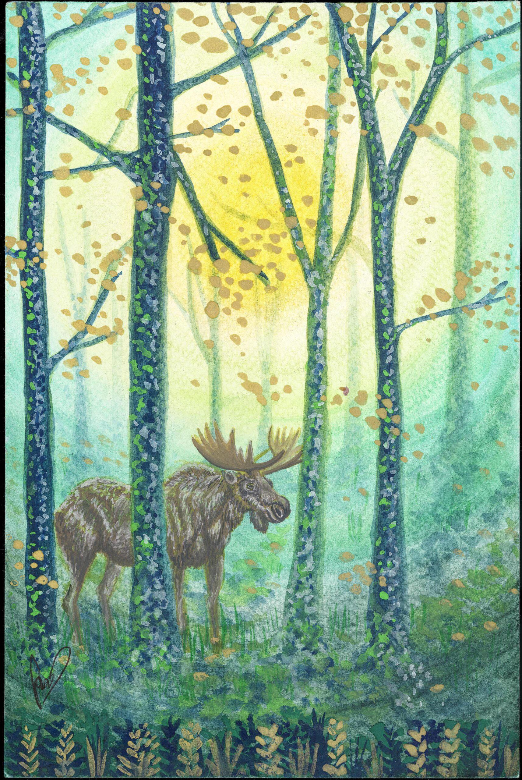 Majestic Moose — Hand-Embellished Fine Art Print