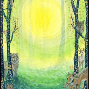 Woodland Gathering — Hand-Embellished Fine Art Print