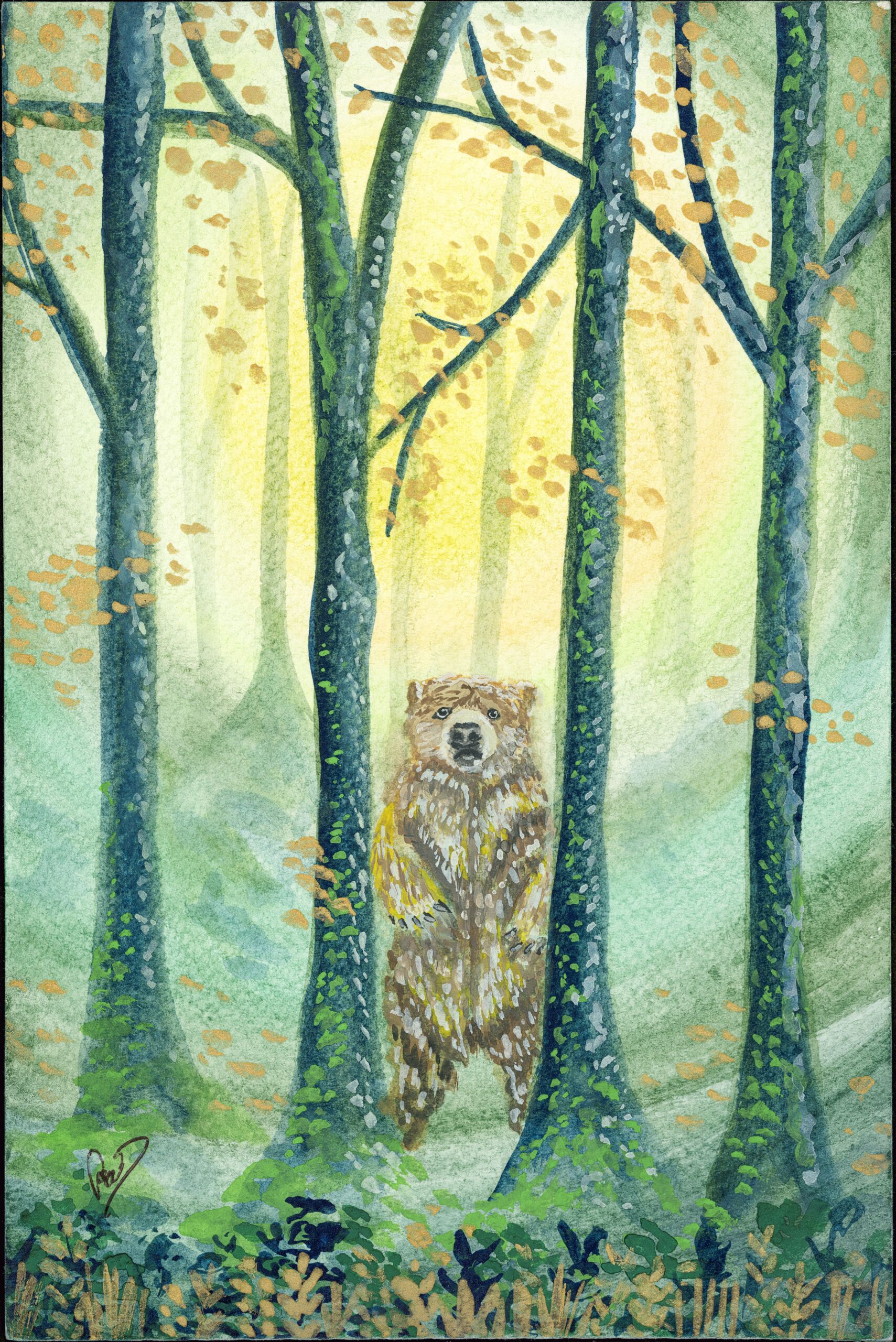 Autumn Walk — Hand-Embellished Fine Art Print