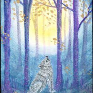 Wolf Song — Hand-Embellished Fine Art Print