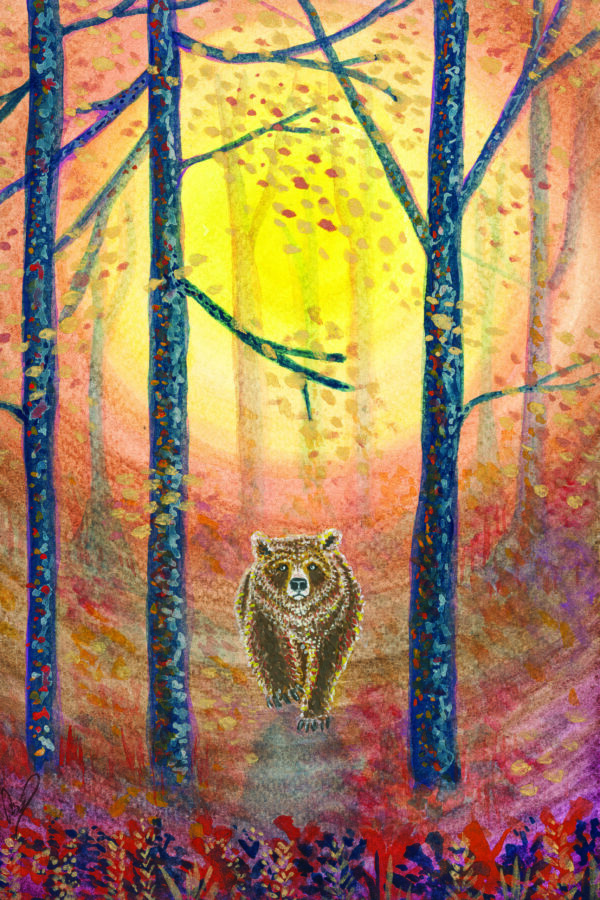 Autumn Walk — Hand-Embellished Fine Art Print