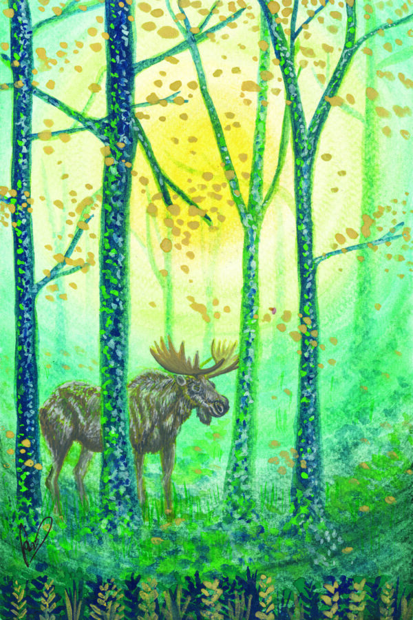 Majestic Moose — Hand-Embellished Fine Art Print