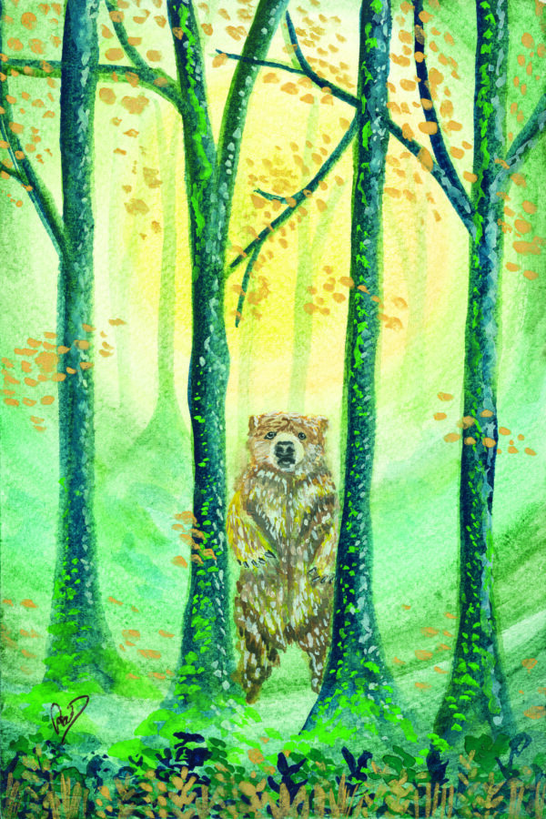 I See You Bear — Hand-Embellished Fine Art Print