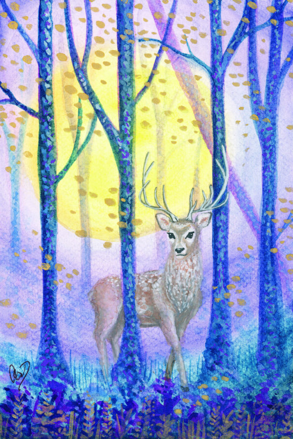 Moonlit March — Hand-Embellished Fine Art Print