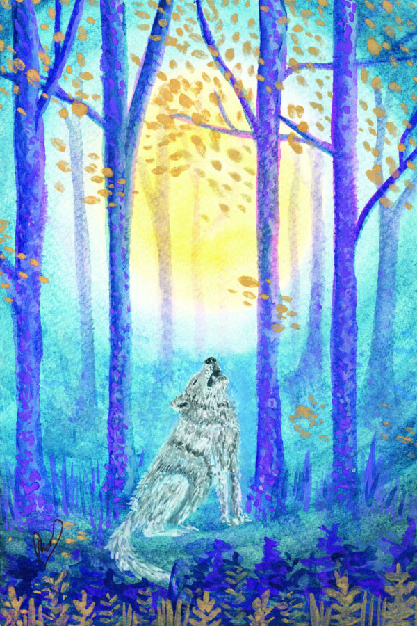 Wolf Song — Hand-Embellished Fine Art Print